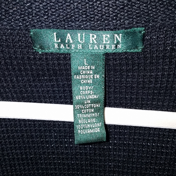 Ralph Lauren One-Button Cardigan Black Sz L - Picture 5 of 5